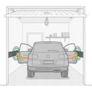 Set 2 placi de protectie coliziune portiera auto pentru garaje sau parcari, 50 x 20 cm