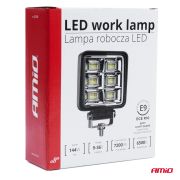 Proiector LED pentru Off-Road, ATV, SSV, putere 144W, culoare 6500K, tensiune 9-36V, dimensiuni 110 x 110 x 35 mm
