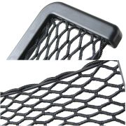 Organizator de tip buzunar din plasa elastica cu rama plastic, dimensiune 14,5 x 7 cm, culoare neagra