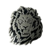 Emblema auto model "LION", reliefata 3D, dimensiune 6 x 7 cm