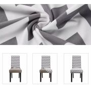 Husa universala pentru scaune clasice, model WAVE, culoare GRI + ALB