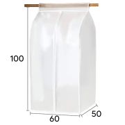 Organizator protectie haine, dimensiune 90 x 60 x 50 cm. culoare transparent, material textil