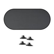 Parasolar Luneta Auto, 100 x 50 cm, culoare Neagra, prindere cu ventuze