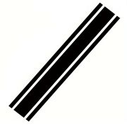 Sticker autoadeziv Tuning, model "Triple Stripes", dimensiune 125 x 22 cm, culoare Alba