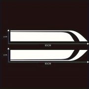 Set 2 stickere autoadezive Tuning, model "Hood Stripes V1", dimensiune 85 x 12 cm, culoare Rosie