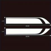 Set 2 stickere autoadezive Tuning, model "Hood Stripes V1", dimensiune 85 x 12 cm, culoare Neagra
