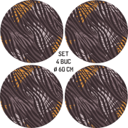 Set 4 Folii Imprimate Outdoor cu EcoSolvent, autoadezive, pentru decorarea jantelor auto, dimetru 60 cm, model FJT-03