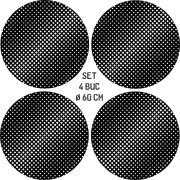 Set 4 Folii Imprimate Outdoor cu EcoSolvent, autoadezive, pentru decorarea jantelor auto, dimetru 60 cm, model FJT-05