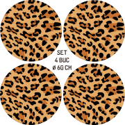 Set 4 Folii Imprimate Outdoor cu EcoSolvent, autoadezive, pentru decorarea jantelor auto, dimetru 60 cm, model FJT-12