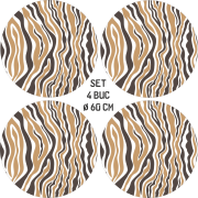 Set 4 Folii Imprimate Outdoor cu EcoSolvent, autoadezive, pentru decorarea jantelor auto, dimetru 60 cm, model FJT-14