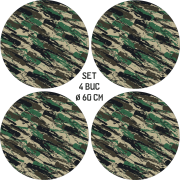Set 4 Folii Imprimate Outdoor cu EcoSolvent, autoadezive, pentru decorarea jantelor auto, dimetru 60 cm, model FJT-19