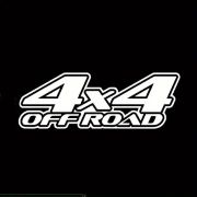 Sticker autoadeziv pentru vehicule Off Road, model "4x4 Off Road", dimensiune 29 x 11 cm, culoare Alba