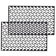 Set 2 folii autoadezive decupate pentru decorarea stopurilor auto, dimensiune 2 x 48 x 30cm, culoare Negru Mat, model HONEYCOMB TRIANGLE