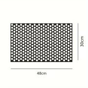 Set 2 folii autoadezive decupate pentru decorarea stopurilor auto, dimensiune 2 x 48 x 30cm, culoare Negru Mat, model HONEYCOMB