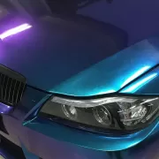Folie auto Cameleon Albastru/Violet pentru colantare integrala, Termoplastica, cu tehnologie "BUBBLE FREE", finisaj Lucios, dimensiune 3,0m x 1,52m