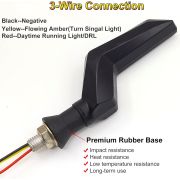 Set 2 lampi Semnalizare Moto, model BUMERANG, cu 2 functii, pozitie si semnalizare, tensiune 12V