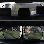 Set 5 perdele auto pentru protectie solara, universale, culoare Neagra