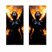 Set 2 stickere decorative pentru stalpii usilor, print autoadeziv de inalta rezolutie, dimensine 2 buc x 50 x 22 cm , cod: AVX-SSU-02