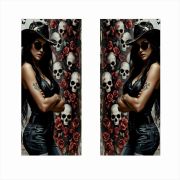 Set 2 stickere decorative pentru stalpii usilor, print autoadeziv de inalta rezolutie, dimensine 2 buc x 50 x 22 cm , cod: AVX-SSU-09