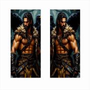 Set 2 stickere decorative pentru stalpii usilor, print autoadeziv de inalta rezolutie, dimensine 2 buc x 50 x 22 cm , cod: AVX-SSU-10