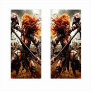 Set 2 stickere decorative pentru stalpii usilor, print autoadeziv de inalta rezolutie, dimensine 2 buc x 50 x 22 cm , cod: AVX-SSU-16