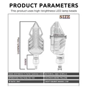 Set 2 lampi Semnalizare Moto, model T-SHAPE ARROW, tensiune 12V