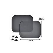 Set 5 perdele auto pentru protectie solara, universale, culoare Neagra
