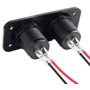 Panou electric suplimentar impermeabil pentru vehicule Off Road, ATV, SSV, tensiune 12-24V, 2 x USB si Voltmetru