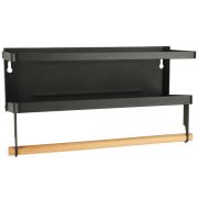 Raft magnetic de frigider 2in1, pentru condimente si prosop de bucatarie