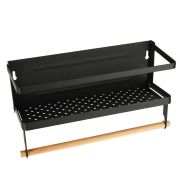 Raft magnetic de frigider 2in1, pentru condimente si prosop de bucatarie