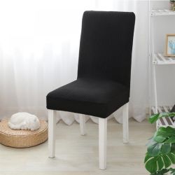 Husa universala pentru scaune clasice, model CATIFEA, culoare NEGRU