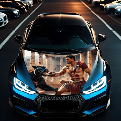 Folie Capota Auto "Hood Art" rezistenta la exterior, marime L (180 x 130cm) - Cod: AVX-CAPOTA-015L