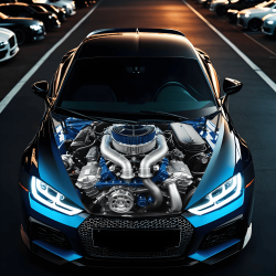 Folie Capota Auto "Hood Art" rezistenta la exterior, marime L (180 x 130cm) - Cod: AVX-CAPOTA-019L