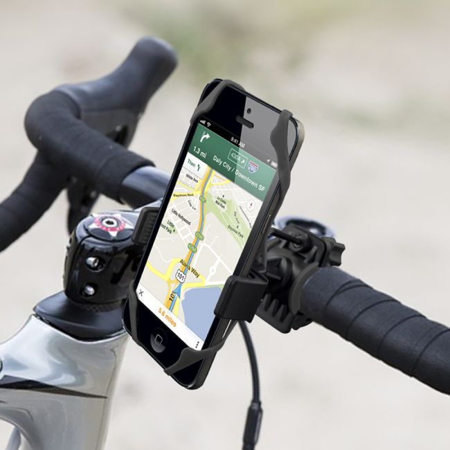 Suport universal pentru smartphone, model RIDER, montaj pe bicicleta