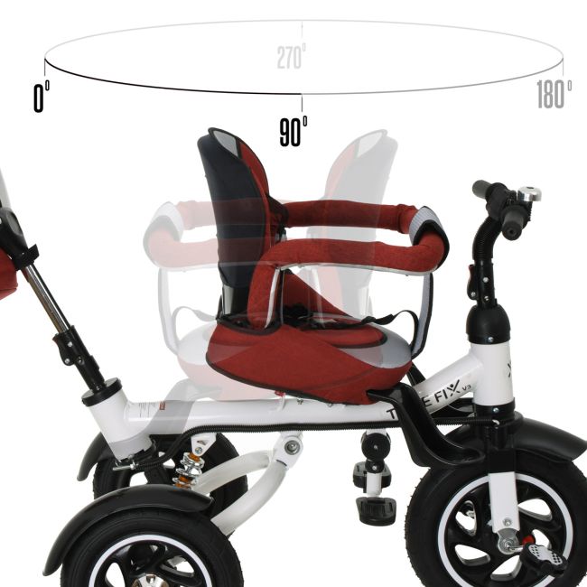 Tricicleta si Carucior pentru copii Premium TRIKE FIX V3 culoare Rosie