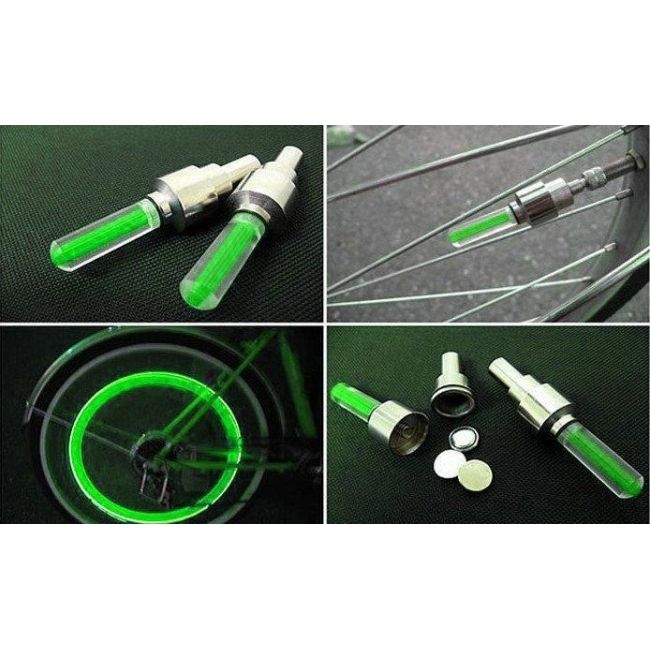 Set 2 Capace Valva cu LED Verde, cu senzor de lumina si miscare