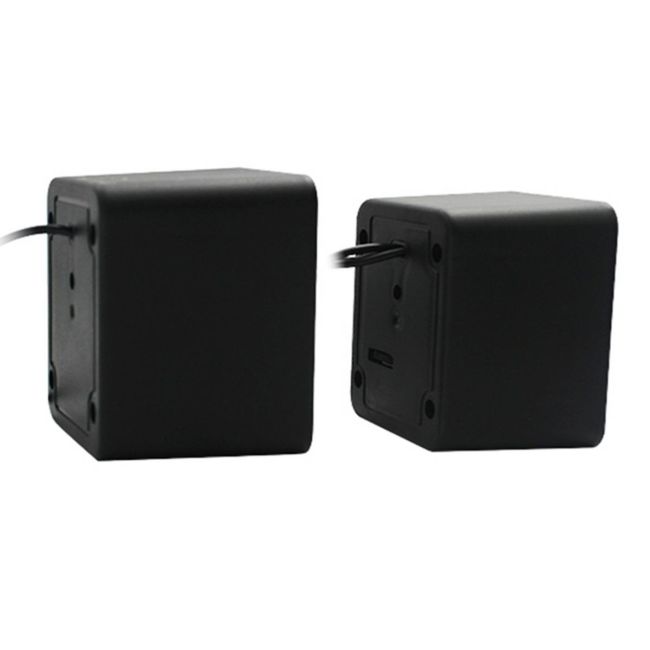 Boxe Stereo 2.0 cu conectare USB & Jack, putere 2 x 3W, culoare neagra