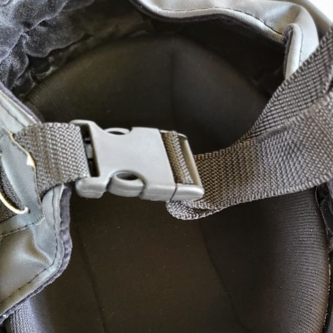 Casca Moto WW2, imbracata in piele ecologica, cu ochelari