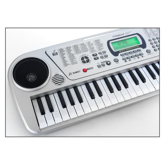 Orga electronica cu 54 de clape, afisaj LCD si microfon (Keyboard, Pian electronic)