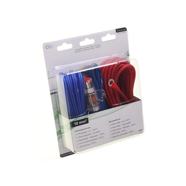Kit cabluri pentru instalare amplificator auto, grosime 10mm²