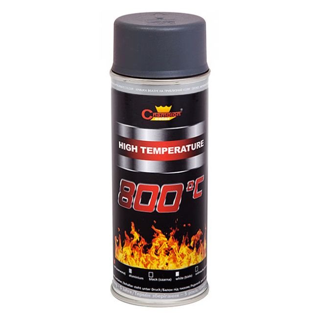 Spray Vopsea Rezistenta Termic pentru Etrieri, culoare Antracit, 400ml, Champion Color, 800 °C