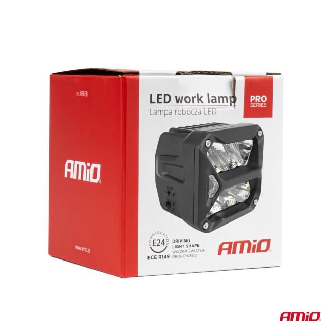 Proiector LED "PRO SERIES" cu doua functii pentru Off-Road, ATV, SSV, putere 58W, 7200lm, culoare 6000K, tensiune 10-30V, dimensiuni 107 x 102 x 86 mm