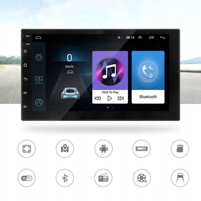 Player Video Auto cu ANDROID si GPS + Camera Marsarier INCLUSA, dimensiune 2DIN, TouchScreen de 7 inch, 4 x 45W, model WDS-40 cu Bluetooth, Handsfree, Radio, MP3, WMA, MP4, Telecomanda
