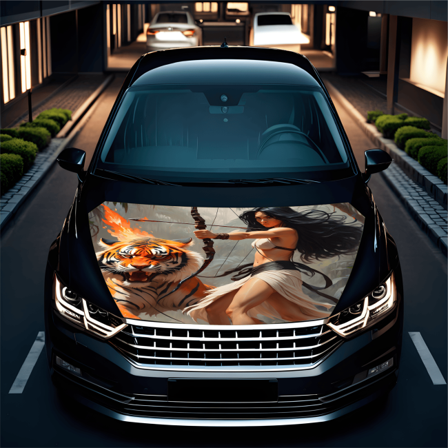 Folie Capota Auto "Hood Art" rezistenta la exterior, marime M (165 x 120cm) - Cod: AVX-CAPOTA-010M