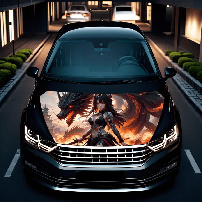 Folie Capota Auto "Hood Art" rezistenta la exterior, marime L (180 x 130cm) - Cod: AVX-CAPOTA-011L