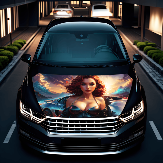 Folie Capota Auto "Hood Art" rezistenta la exterior, marime M (165 x 120cm) - Cod: AVX-CAPOTA-012M
