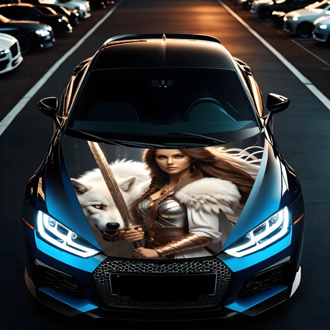 Folie Capota Auto "Hood Art" rezistenta la exterior, marime L (180 x 130cm) - Cod: AVX-CAPOTA-006L