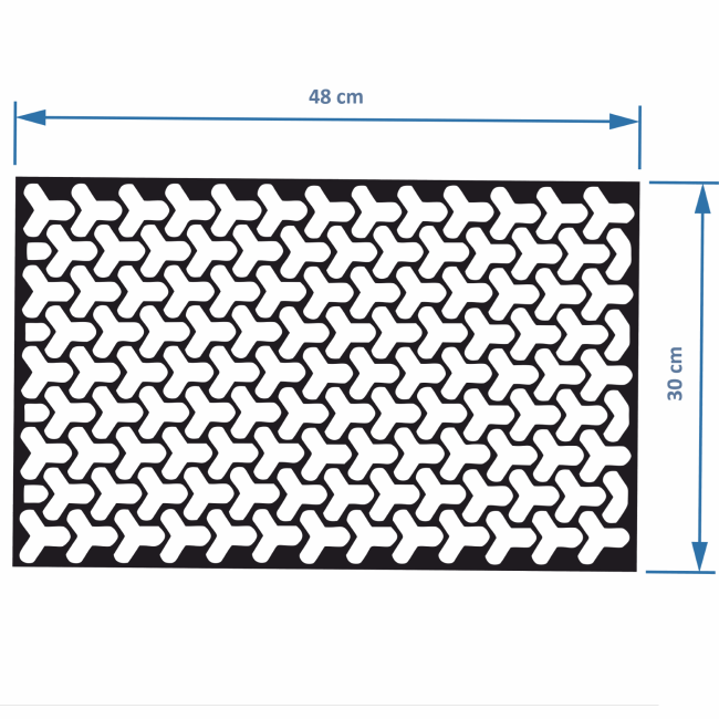 Set 2 folii autoadezive decupate pentru decorarea stopurilor auto, dimensiune 2 x 48 x 30cm, culoare Negru Mat, model HONEYCOMB TRIANGLE