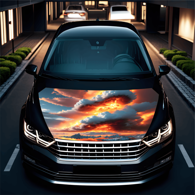 Folie Capota Auto "Hood Art" rezistenta la exterior, marime M (165 x 120cm) - Cod: AVX-CAPOTA-024M