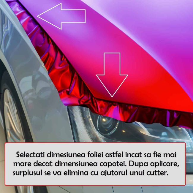 Folie Capota Auto "Hood Art" rezistenta la exterior, marime M (165 x 120cm) - Cod: AVX-CAPOTA-022M